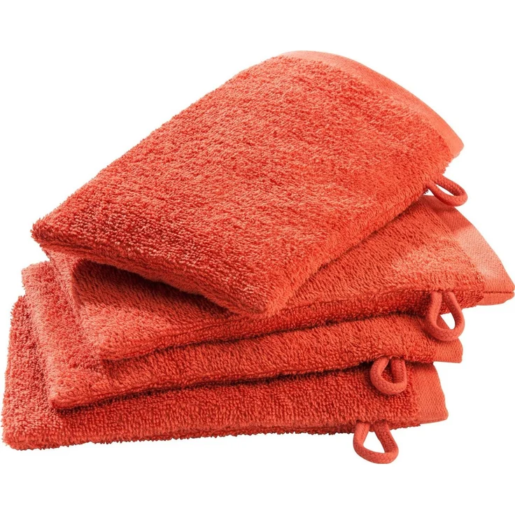 Erwin Müller Waschhandschuh Waschhandschuh "Ludwigsburg" 4er-Pack, Frottier, Walk-Frottier Uni – Bild 1