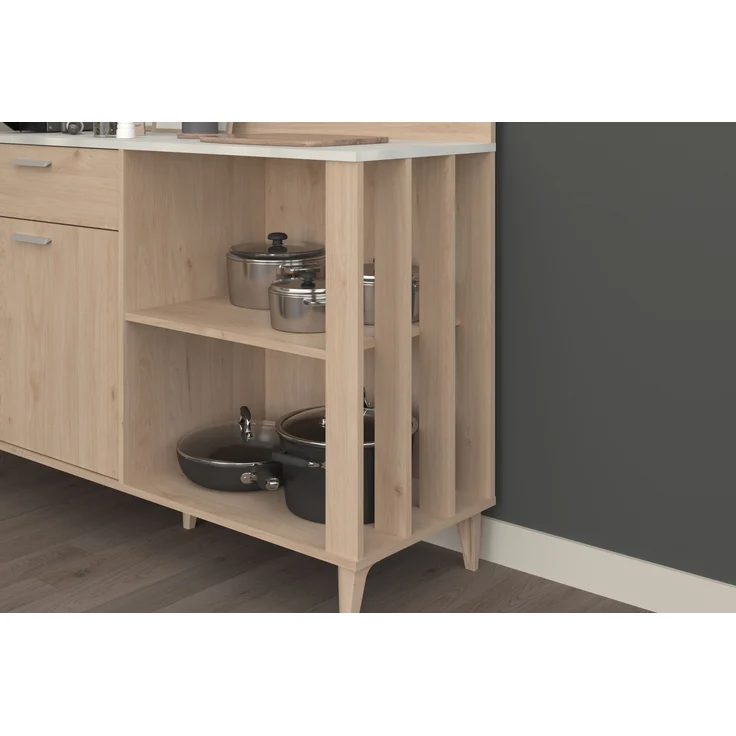 Küchenbuffet >Gala 12< in Jackson Eiche Dekor / Beton-Optik - 120x100x41 (BxHxT) – Bild 5
