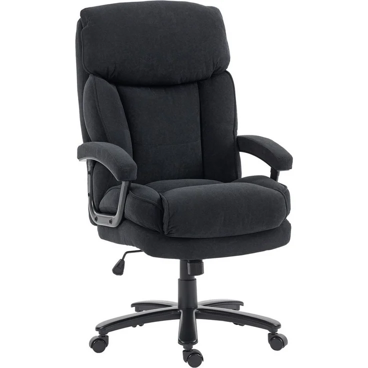 HOMCOM Bürostuhl Chefsessel mit Hoher Rückenlehne, Wippfunktion, Schreibtischstuhl (Set, 1 St), Belastbar bis 200 kg, hoher Rücken – Bild 2