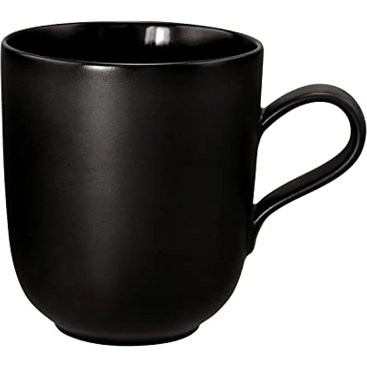 Seltmann Weiden Becher Liberty - Velvet Black, 1-tlg, Porzellan, Becher mit Henkel 0,40 l