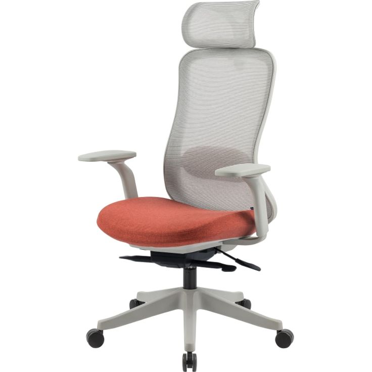 FlexiSpot Bendex Ergonomischer Stuhl mit abnehmbarer, verstellbarer Kopfstütze – flexibel, komfortabel & individuell anpassbar, grau