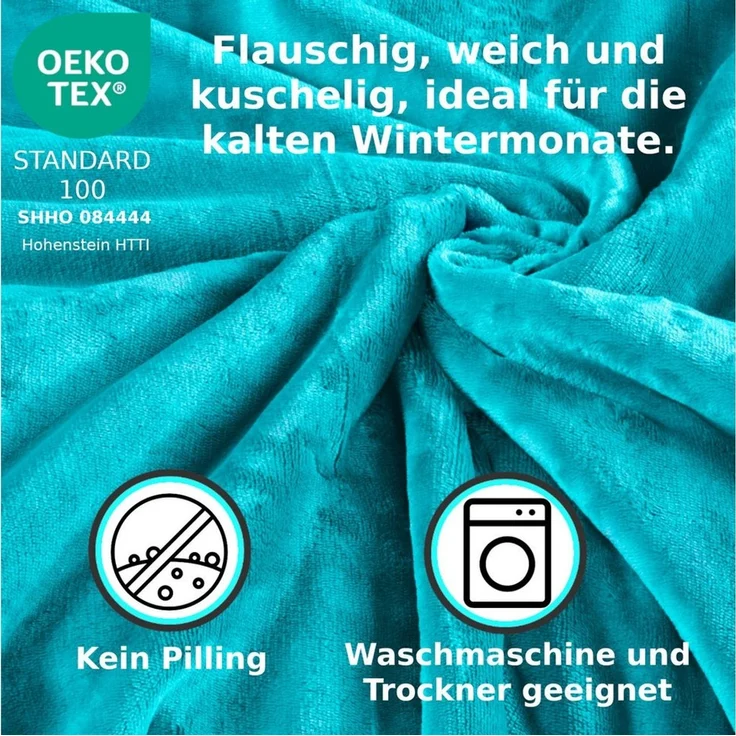 Malika Spannbettlaken Warme Spannbettlaken Cashmere-Touch Bettlaken Fleece Spannbetttuch, Mikrofaser, Gummizug: rundum Gummizug, (1 Stück) – Bild 3