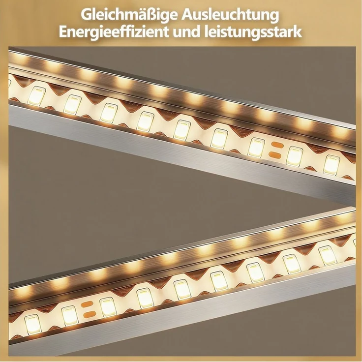 Nettlife LED Deckenleuchte Modern Deckenlampe Wohnzimmerlampe 24W 3000K/4000K, Drehbares, Augenschutz, LED fest integriert, Warmweiß, für Wohnzimmer Küche Flur Büro – Bild 4
