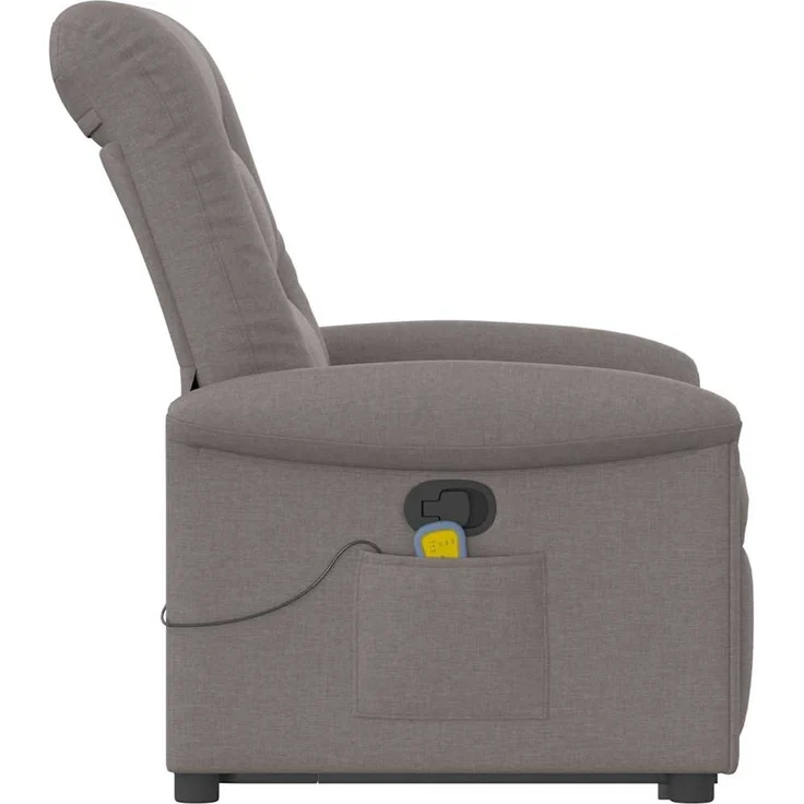 vidaXL Massagesessel mit Aufstehhilfe Taupe Stoff 3303271 – Bild 4