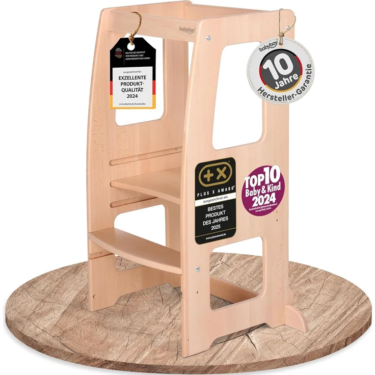 babybay Lernturm Littlefoot, natur lackiert – Bild 1