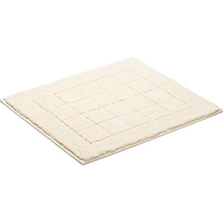 Vossen Badteppich Exclusive 1030, hochflorige geometrische Badematte aus 100% Baumwolle, rutschfest, ivory Weiß – Bild 2