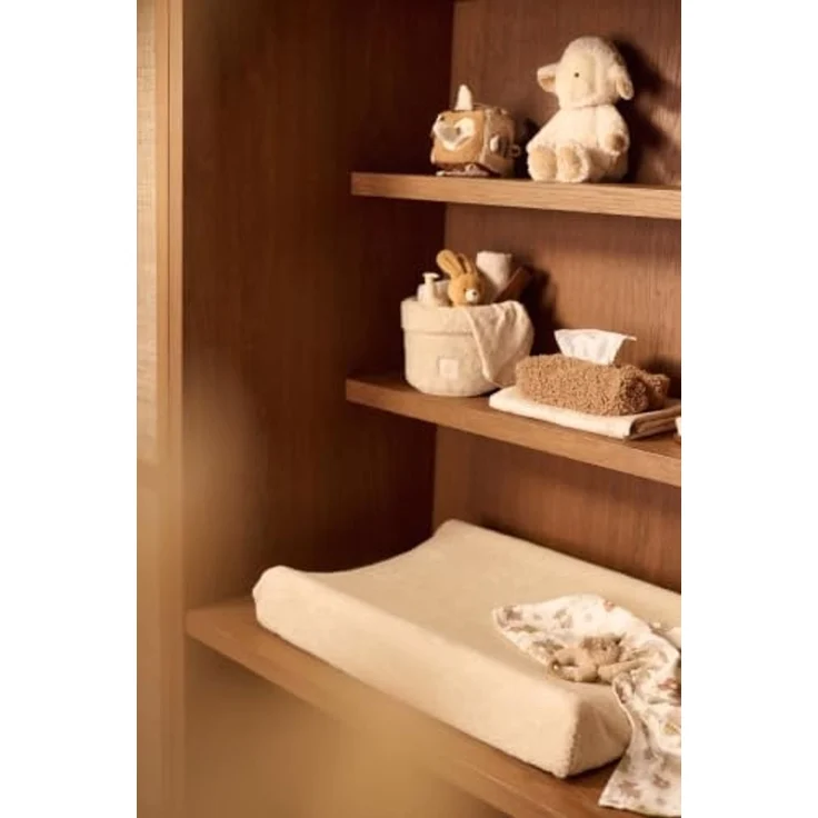Jollein Wickelauflage Bezug - 50x70 cm - 2er Pack - Wickelunterlage Bezug - Oeko-Tex Zertifiziert - Fluffy Sand – Bild 5
