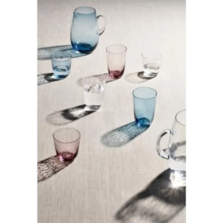 Broste Copenhagen Gläser-Set HAMMERED Trinkglas 4tlg. klar 0,335 l, Mundgeblasenes Glas, Hammered Glas – Bild 2