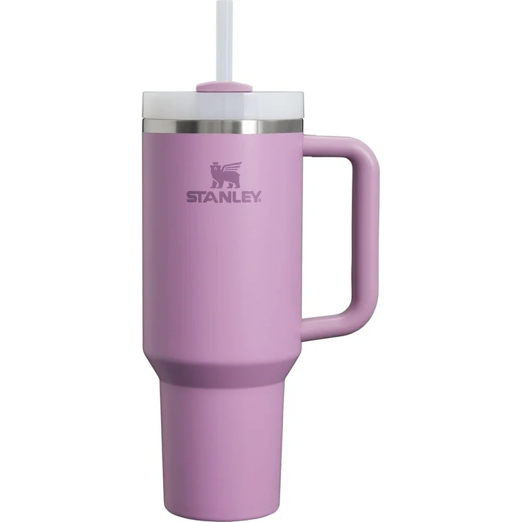 STANLEY Quencher H2.0 FlowState Trinkflasche mit Strohhalm 1.2L - Thermobecher Kühlt 11 Stunden - 48 Stunden Eisgekühlt - Spülmaschinenfest - Thermosflasche BPA Frei - Kaffeebecher To Go - Lilac