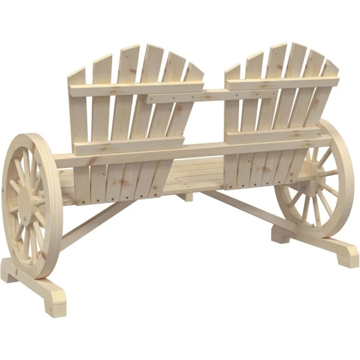 vidaXL Adirondack-Gartenstuhl 2-Sitzer Massivholz Tanne 365095 – Bild 3