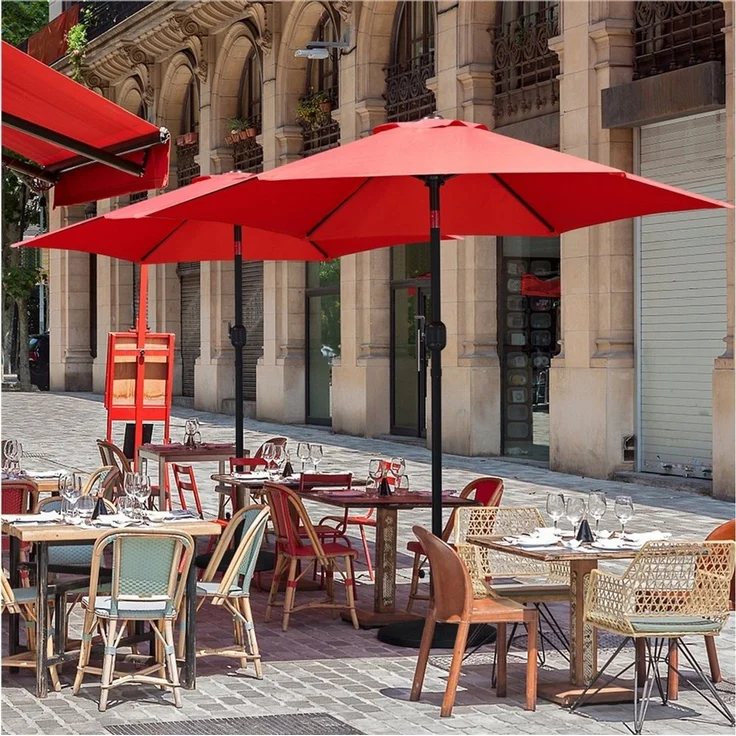 Yaheetech Sonnenschirm ∅ 223/261/294/327 cm, Gartenschirm mit Kurbel, Neigbar, UV Schutz 50+ – Bild 2