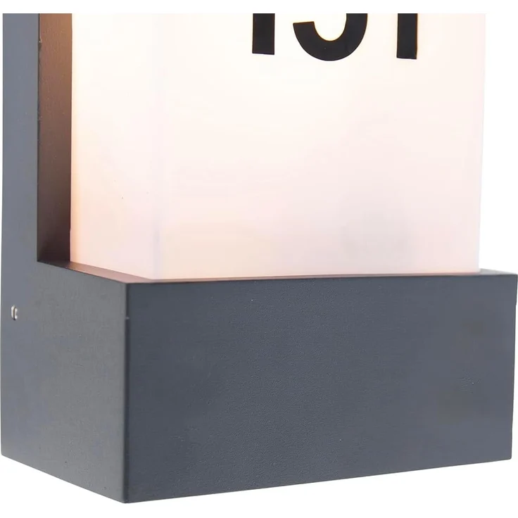 Qazqa Außen-Wandleuchte Tide, ohne Leuchtmittel, E27, Dunkelgrau, Modern, Aluminium, 1-flammig – Bild 2