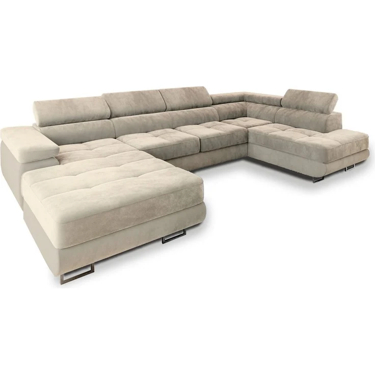Masseno Ecksofa CASONE mit Schlaffunktion U-Form, Sofa mit Bettkasten – Bild 1