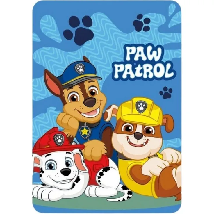 Paw Patrol Kinderdecke – Kuschelige Fleecedecke mit Chase, Marshall und Rubble, 140 x 100 cm