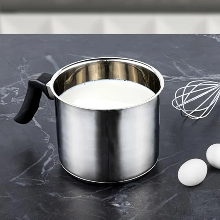 mucHome Milchtopf Milchtopf aus Edelstahl Ø 14 cm – 1,5 L, induktionsgeeignet – Bild 1