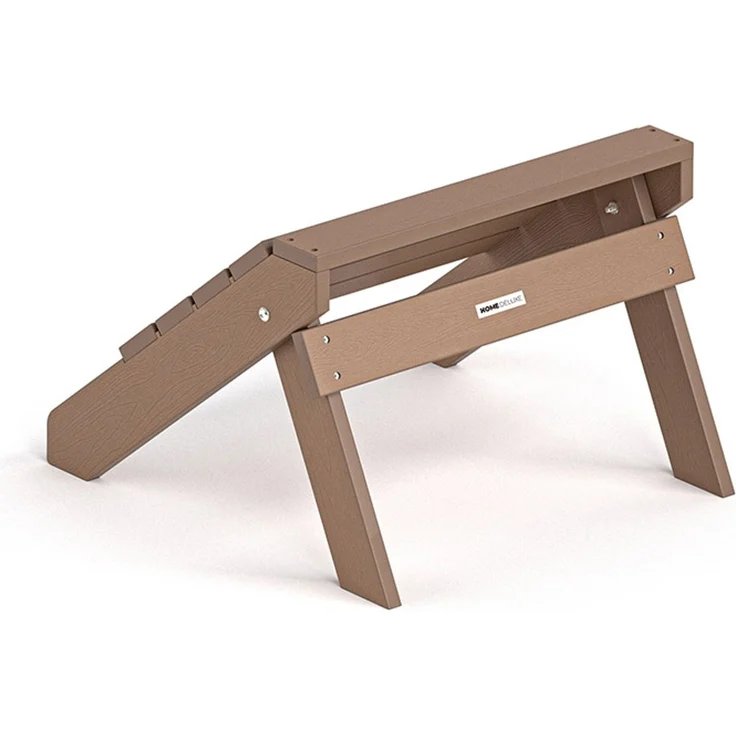 HOME DELUXE Gartenstuhl FAREA inkl. Hocker – Braun – Bild 2