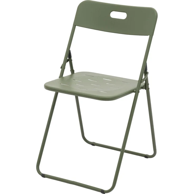 Bistro-Set aus Stahl, klappbar, 3-teilig mit 2 Stühlen, Tisch 60x60x73 cm, Grün – Bild 3