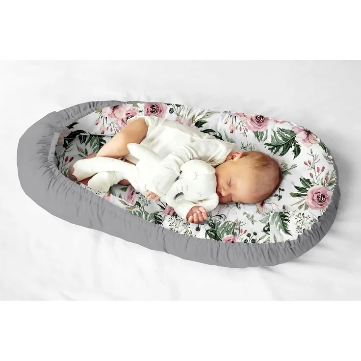 Multifunktionale Kuschelnest Babynest Kokon für Babys und Säuglinge, Nestchen, Reisebett, 100% Baumwolle, antiallergisch