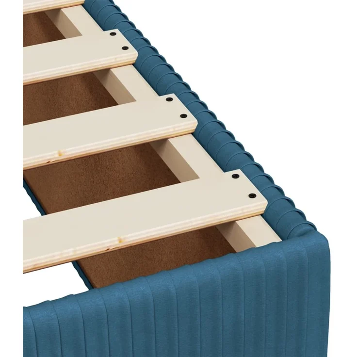 vidaXL Boxspringbett mit Matratze Dunkelblau 120x200 cm Samt 3285636 – Bild 10