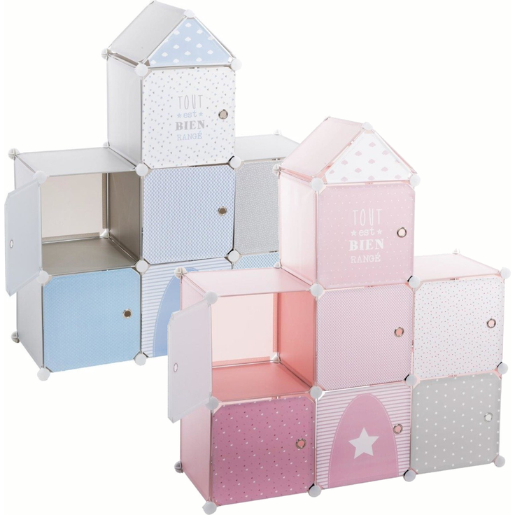 ATMOSPHERA Schrank mit Schubladen für kleine Gegenstände für Kinderzimmer, 94,5 x 32 x 109 cm Grau – Bild 5