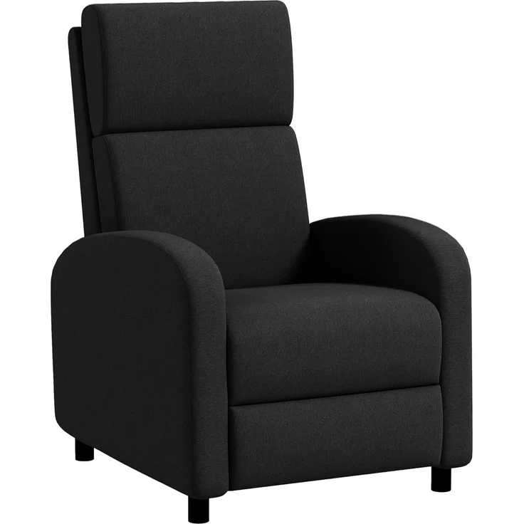 HOMCOM Relaxsessel Verstellbarer Rückenlehne (Liegesessel, 1-St, Fernsehsessel), neigbar bis zu 160°, Schwarz