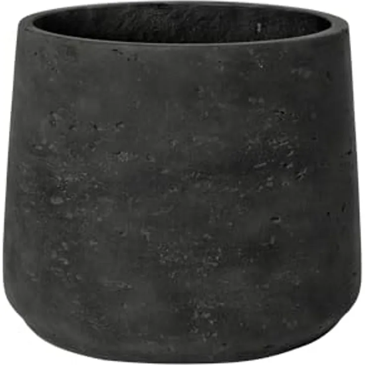 Pottery Pots Blumentopf, Muster Grau-Schwarz, Durchmesser 34 cm, Höhe 28,5 cm