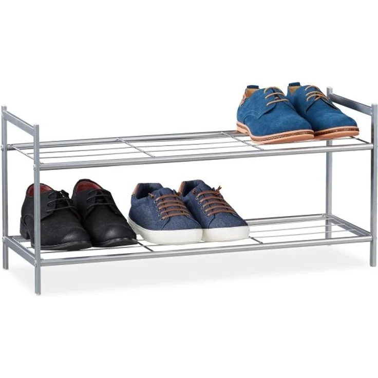 Schuhregal mit 2 Ebenen – Bild 1