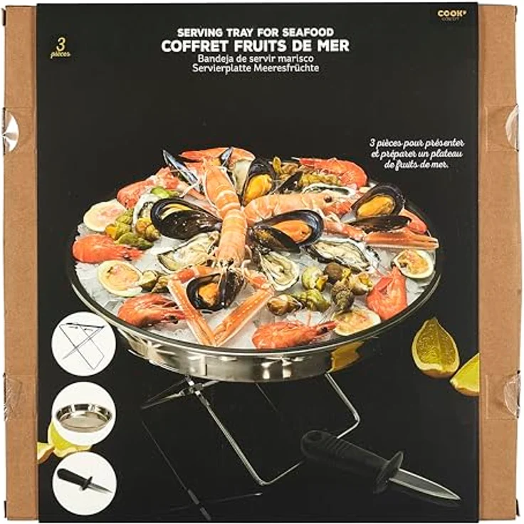 COOK CONCEPT Saveur & Dégustation Meeresfrüchte-Tablett, Stahl, One Size – Bild 12