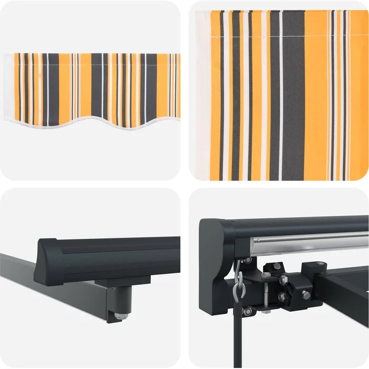 vidaXL Manueller Markisenrahmen mit LEDs 5 x 3,5 m 3420944 – Bild 9