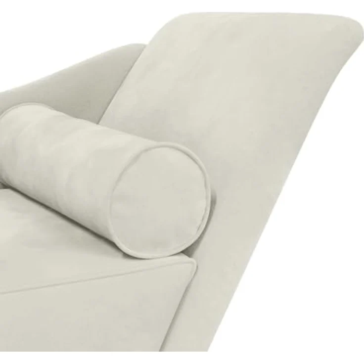 vidaXL Chaiselongue mit Kissen Creme Samt – Bild 5