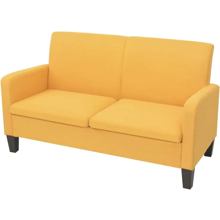 vidaXL Sofa 2-Sitzer 135x65x76 cm Gelb 244710