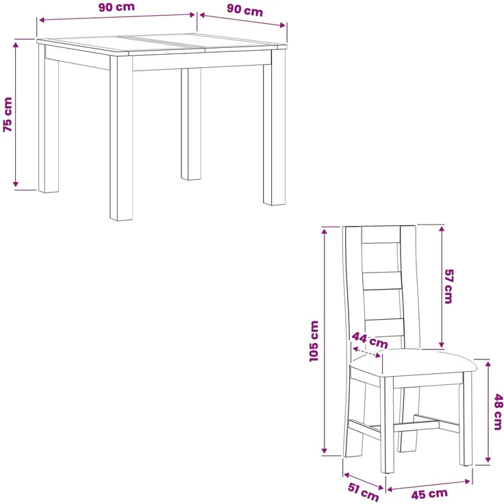 vidaXL Essgruppe LELYSTAD 3 stk. Beige 90 x 90 x 75 cm 3430324 – Bild 8