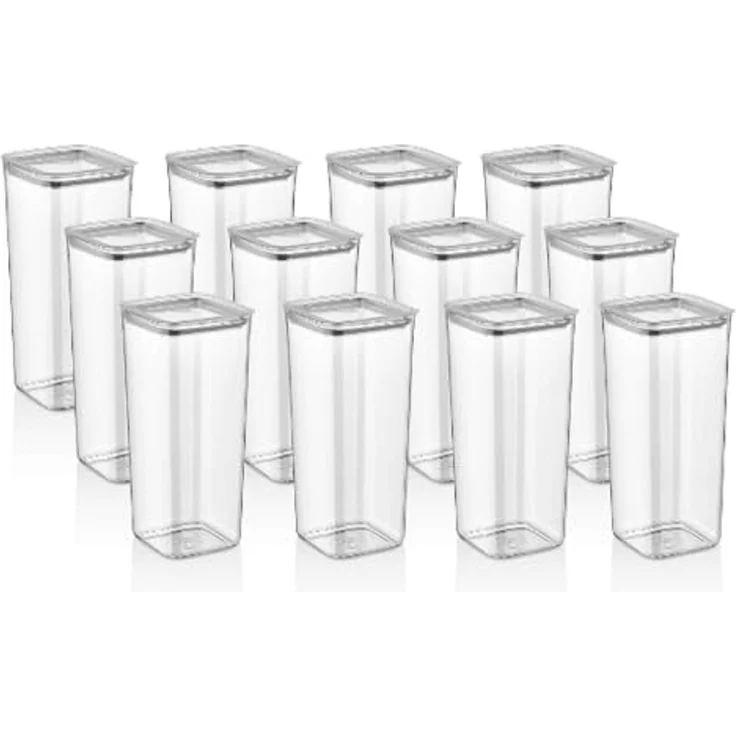 Vip Ahmet Vorratsdose Vorratsdosen mit Deckel, BPA-frei Kunststoff, 12-tlg, 12x2L, Kunststoff, (12-tlg) – Bild 1