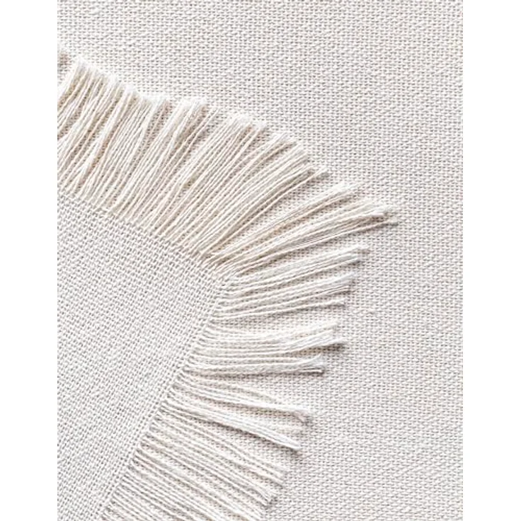 Todocama Mehrzweck-Tagesdecke, Tagesdecke, Überwurf für Bett, Sofaüberwurf, Jarapas, einfarbig (125x180 cm, cremefarben). – Bild 5