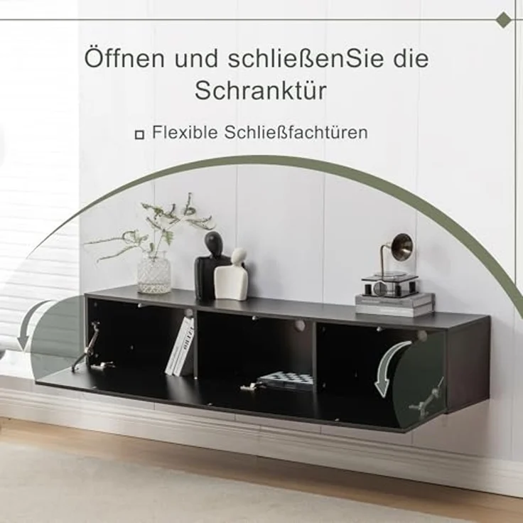 Thanaddo TV-Bank TV Schrank, Lowboard Fernsehschrank TV Schrank Hängend, Breite 160cm,Breite 195cm,Breite 190cm – Bild 5