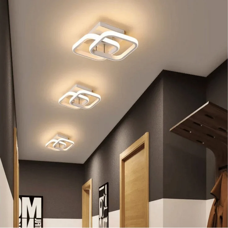 Toomoke Deckenleuchten LED Dimmbar Deckenleuchte 3-Farbige Decken-Lampe, LED fest integriert, Warmweiß, Neutralweiß, Kaltweiß, Wohnzimmer Flur Eingang – Bild 2