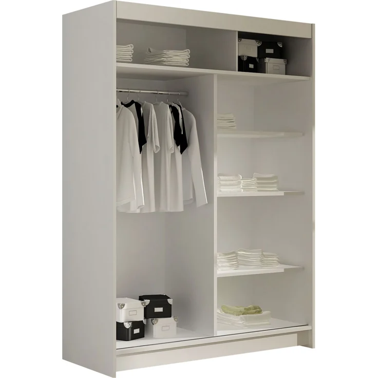 Kleiderschrank Miami II, mit RGB LED Beleuchtung, Farbe: Cashmere / Spiegel – Bild 3