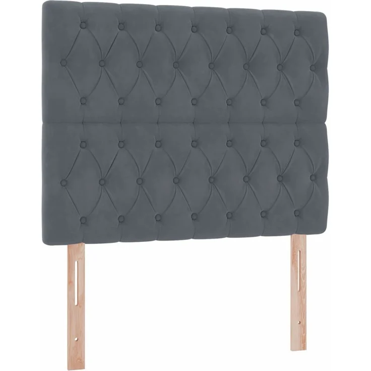 vidaXL Aufbewahrungsbett mit Matratze Dunkelgrau 120 x 200 cm Samt 3372082 – Bild 9