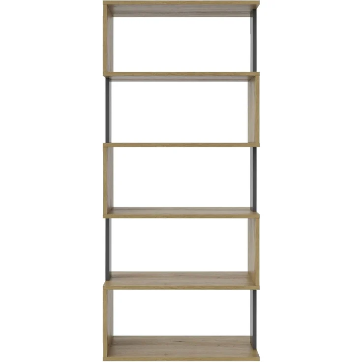 XORA 'ARTLINE' Raumteiler Regal breit, Melamin Eiche Artisan, 70 x 161 x 30 cm, mit 5 Fächern – Bild 7