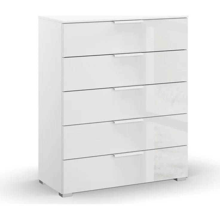 rauch Schubkastenkommode Skat Meridian Kommode Sideboard Wäscheschrank, mit 5 Schubladen mit Glasfront in elegantem Design