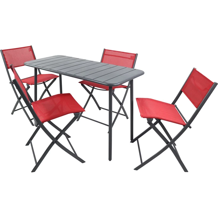 VCM Gartenmöbel-Set Sumila 920517 Rot H. 79 x B. 110 x T. 55 cm – Bild 2