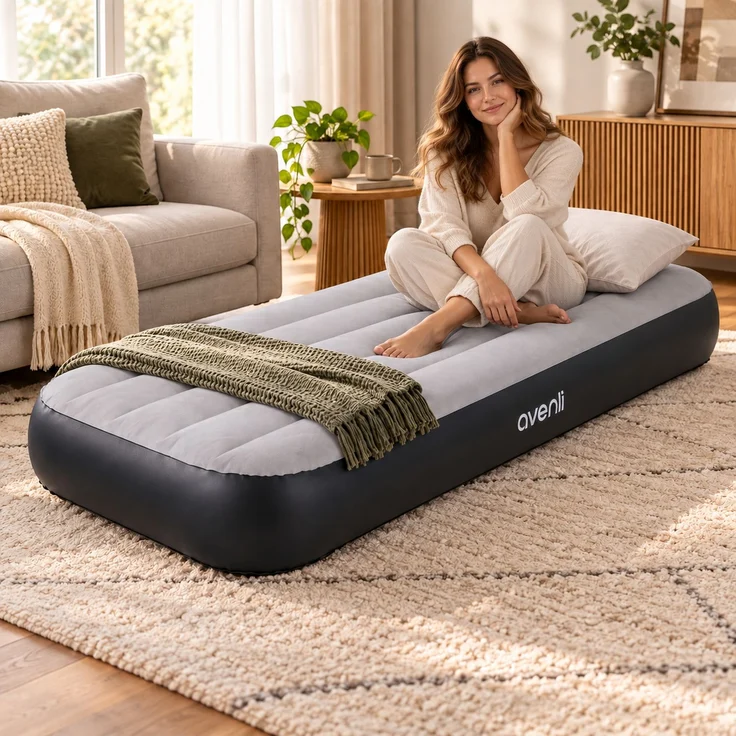 Avenli Luftmatratze Camping BeamRest grau 191x76x25cm – Bild 3