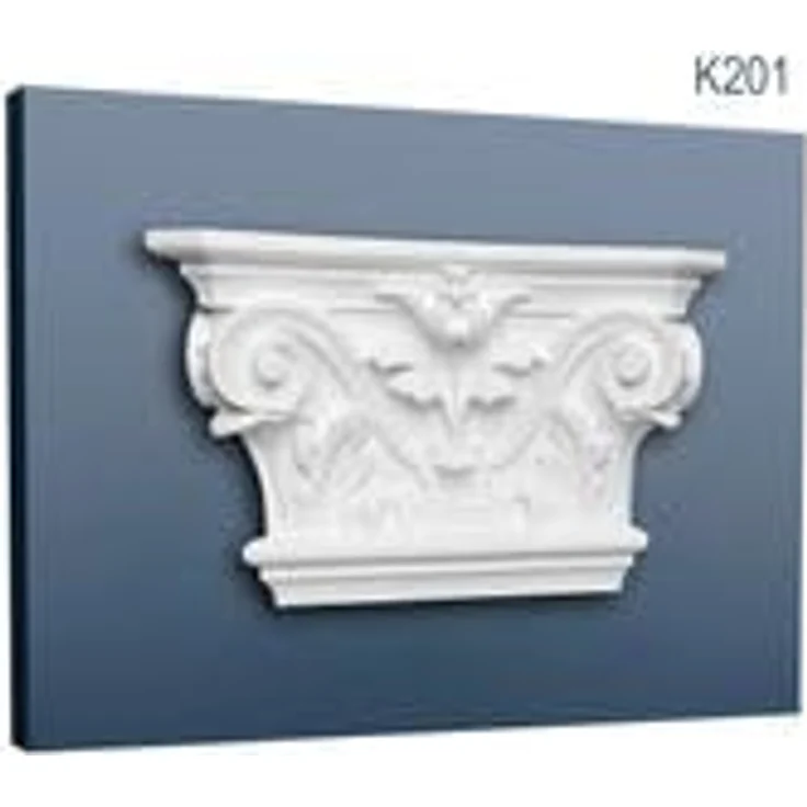 Orac Decor Pilaster Kapitell K201, 22,8 cm x 14,9 cm x 6,2 cm, vorgrundiert aus Polyurethan Hartschaum, korinthischer Stil für Innen- und Außenbereich – Bild 2
