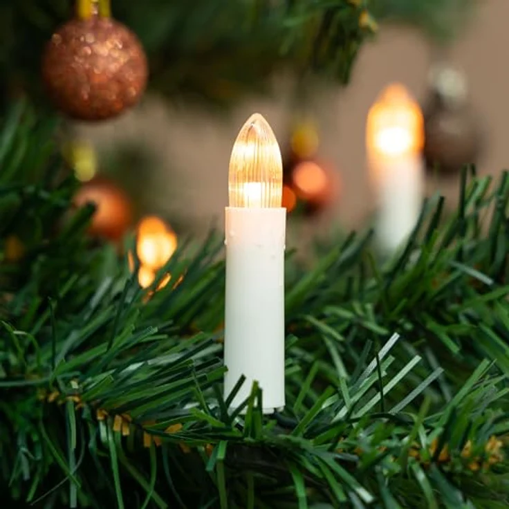 Nipach LED-Christbaumkerzen XI11606 LED Weihnachtsbaumbeleuchtung 30er innen – Bild 3