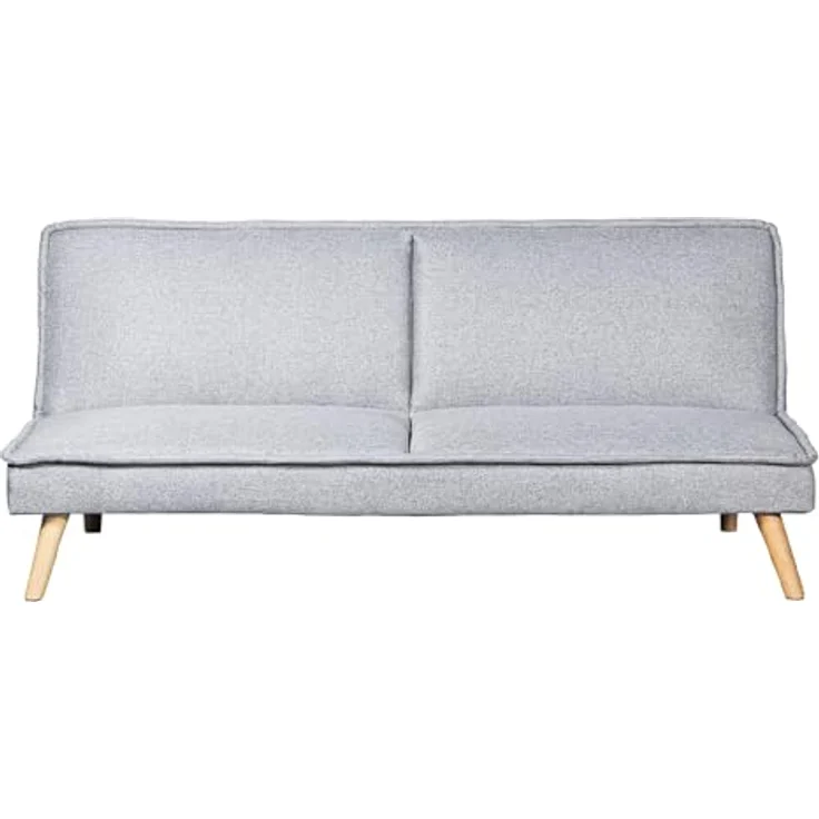 DRW 3-Sitzer-Sofa aus Polyester und Holzbeine in Beige, 180 x 84 x 72 cm – Bild 2