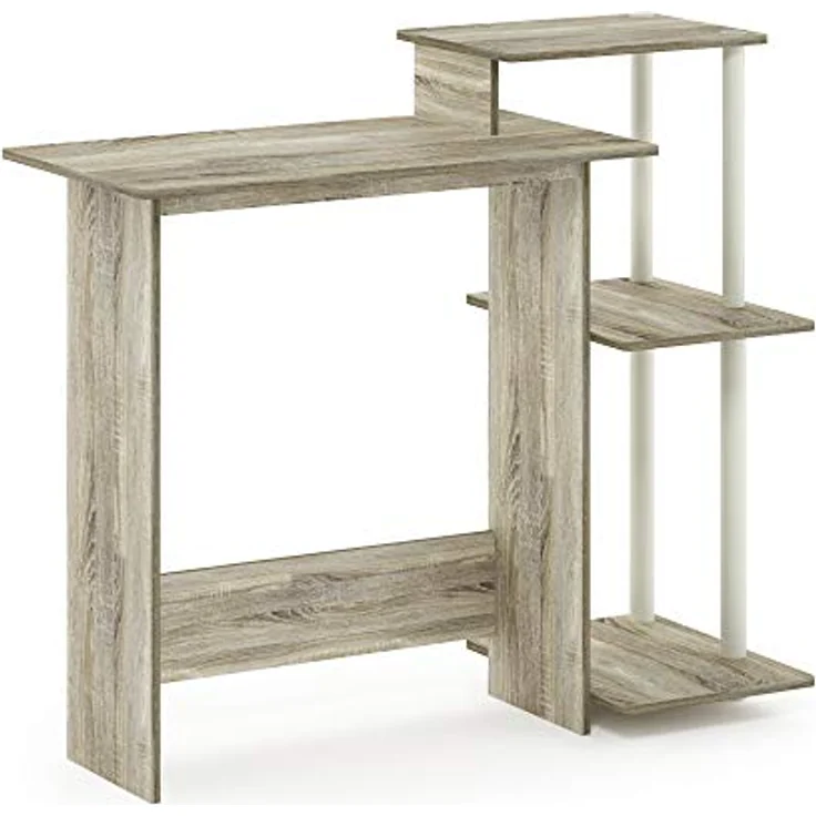 Furinno Efficient Home Computer Schreibtisch, PC-Tisch, Sonoma Eiche/Weiß, 100. 6 (Breite) x 85. 3 (Höhe) x 39. 6 (Tiefe) cm – Bild 6