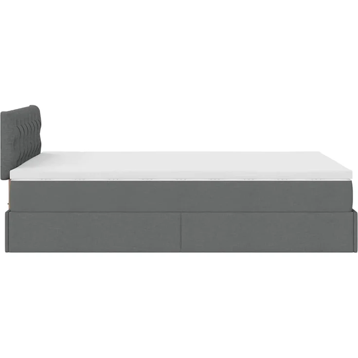 vidaXL Ottoman-Bett mit Matratze Dunkelgrau 120x200 cm Stoff 3311533 – Bild 9