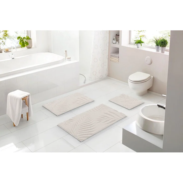 Badematte >FERYA< in natur, 100% Polyester MAGICSOFT - 100x60x1,8cm (LxBxH) – Bild 2