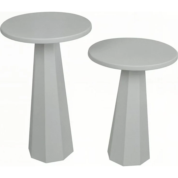 Skye Decor 'Lilyum (57 + 47) - White' Couchtisch-Set, Weiß, 35 x 57 x 35 cm – Bild 4