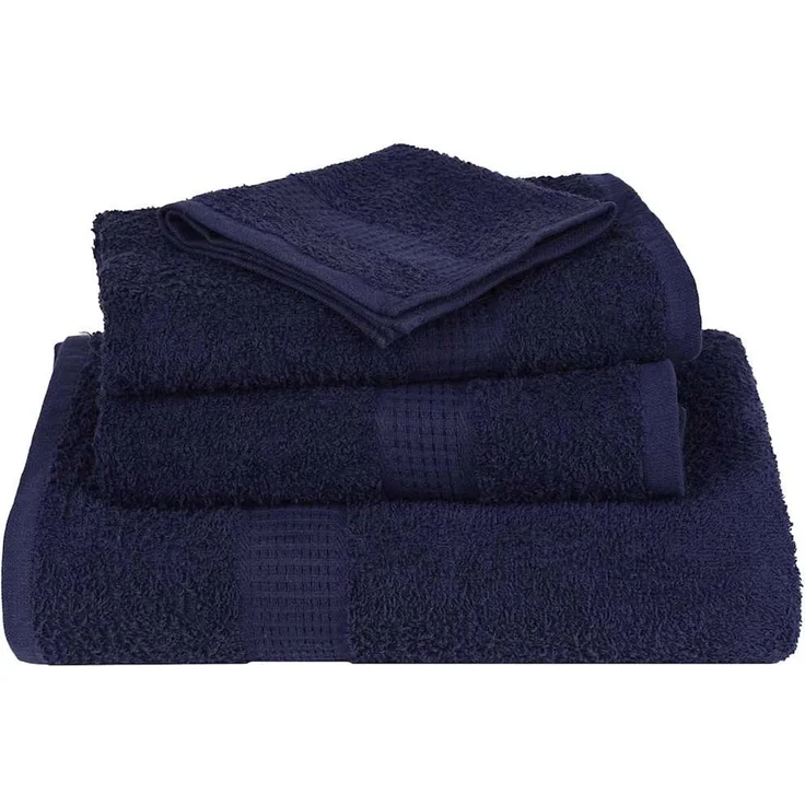 vidaXL Badetücher FROGN 10 Stk. Marineblau 100x150 cm 360 g/m² 136790 – Bild 4